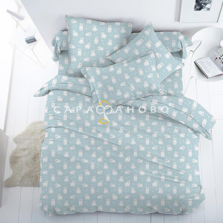 Ткань Перкаль 150 см рис 13386 вид 1 "Белый мишка"