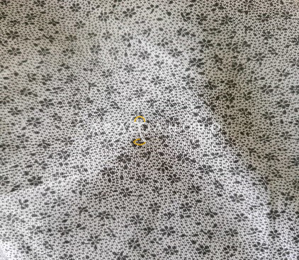 Ткань Ситец 150 см 75 гр Серые цветочки на белом