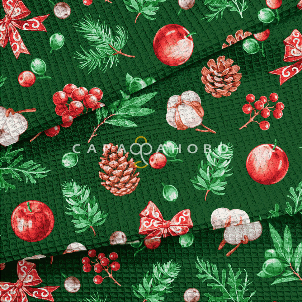 Ткань Полотно вафельное 50 см набивное арт 60 