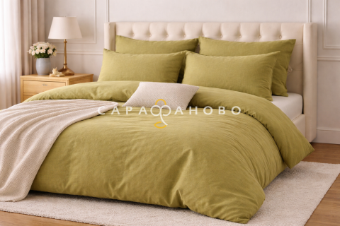 Ткань полулен гладкокрашеная 150 см 145 гр Пальмовая ветвь