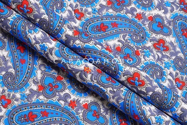 Ткань Бязь 150 см Плательная Коллекция рис 8040 вид 1