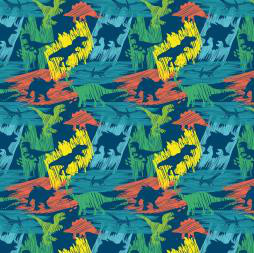 Ткань Перкаль150 см 102 гр рис 13330 вид 1 "Динозавры"