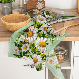 Ткань Полотно вафельное 50 см набивное арт 60 "Тейково" рис 29440 вид 2 "Ромашки"