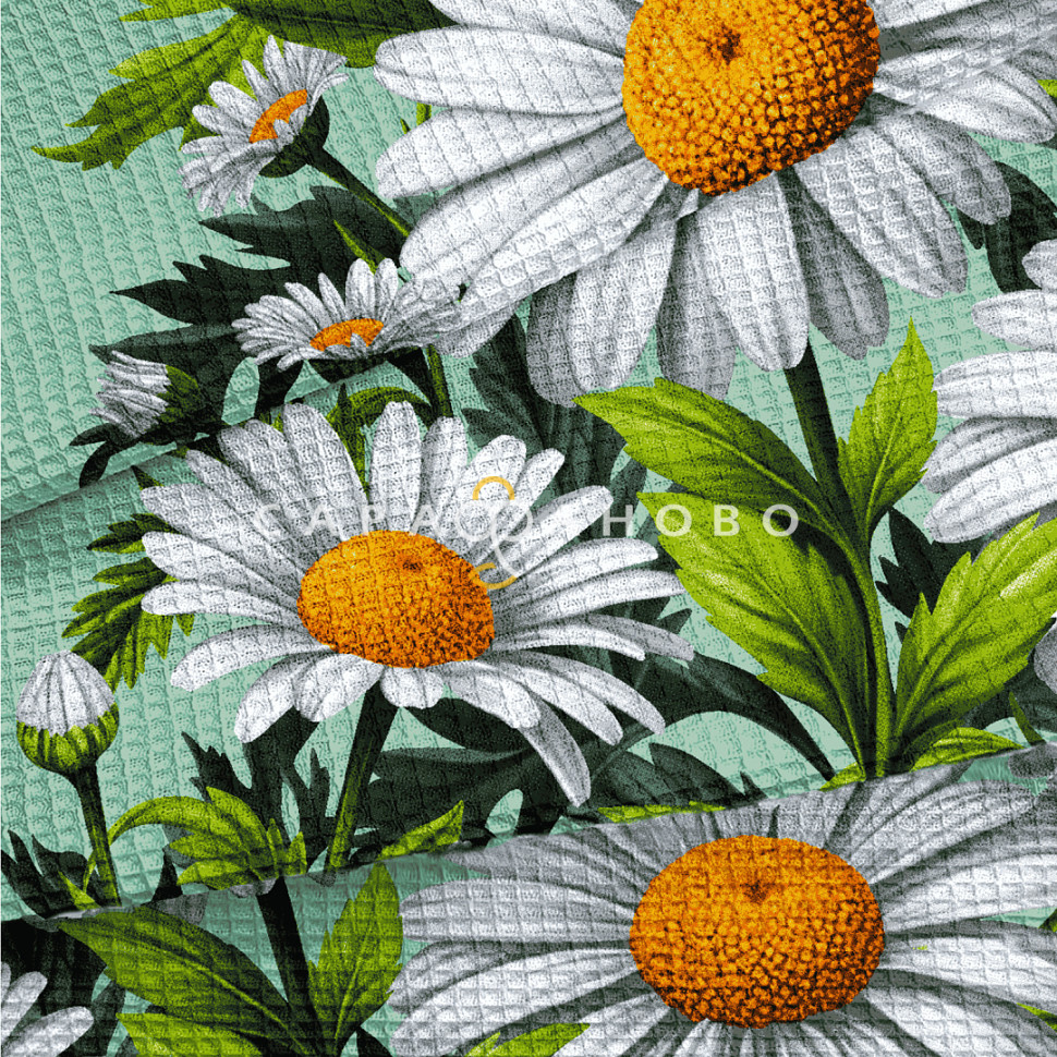 Ткань Полотно вафельное 50 см набивное арт 60