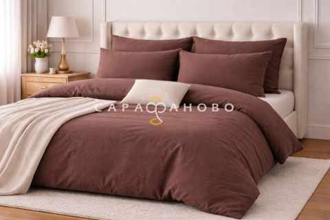 Ткань полулен гладкокрашеная 150 см 145 гр Ром