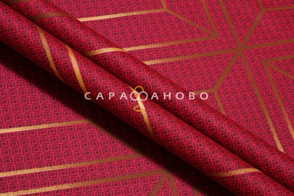 Ткань Сатин 220 см рис. 23002-1 Шарль(красный)