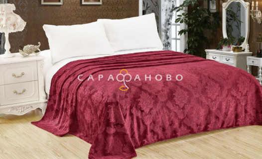 Ткань Велсофт вензель 205 см 270 гр диз Бордо