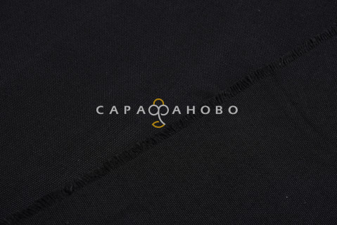 Ткань Рогожка 150 см 272 гр 122ч/603 Черная (На отрез)