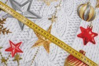 Ткань Дорожка набивная 50 см Новогодняя звезда рис 30044 вид 1, миниатюра 4