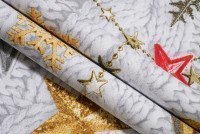 Ткань Дорожка набивная 50 см Новогодняя звезда рис 30044 вид 1, миниатюра 8