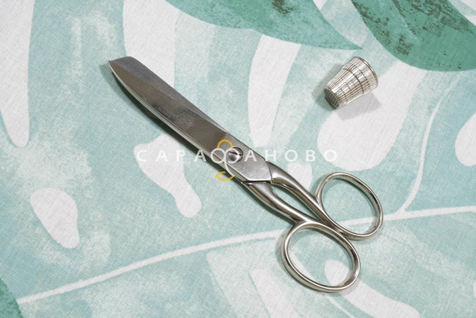Ткань Бязь 220 см рис. 456-1 Монстера (основа)