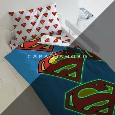 КПБ  Супермен Neon 16440-1/16337-1 Лого Супермен