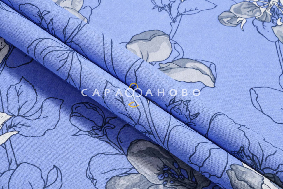 Ткань бязь 150 см 140 гр рис. 289в2/12 Цветы сакуры