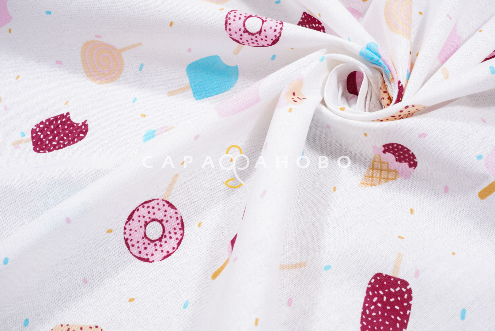 Ткань Бязь 150 см 120 гр рис 2307-2307 Эскимо (448)