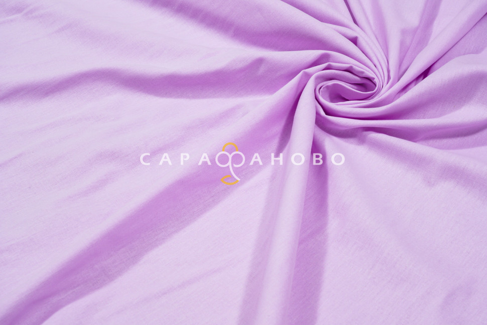 Ткань Поплин 220 см глк 110 гр цвет 11610 сиреневый
