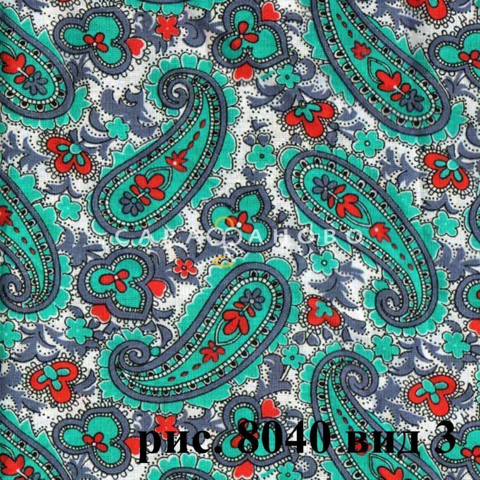 Ткань Бязь 150 см Плательная Коллекция рис 8040 вид 3