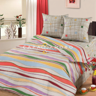 Ткань Бязь 220 см Волна (Компаньон) рис 10194 вид  1