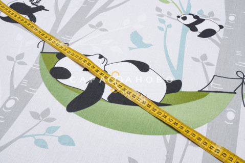 Ткань Поплин 150 см. Детская коллекция 208291 Веселые панды