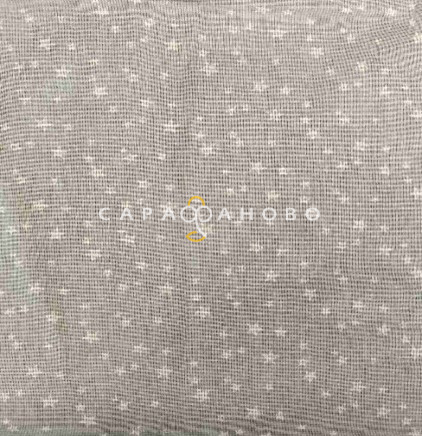 Ткань Ситец 150 см 75 гр Белые звезды на сером