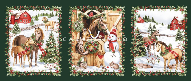 Рогожка 150 см 163 гр наб арт. 904 рис 29380 вид 1 "Волшебный Новый год"