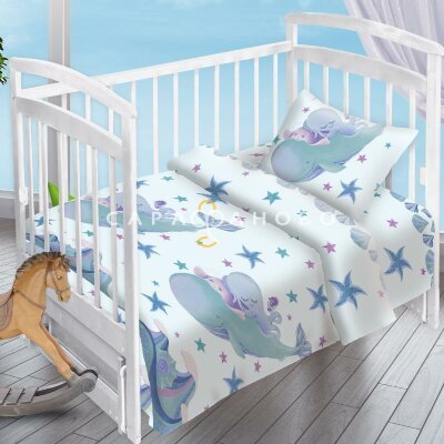 Ткань Перкаль 150 см рис 13353 вид 1 Octopus&amp;friends