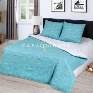 Ткань Бязь 220 см "Колорит бирюза" рис 11642-1