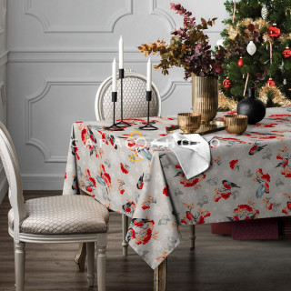 Рогожка 150 см 163 гр наб арт. 904 рис 29386 вид 1 "Снегири и рябина"