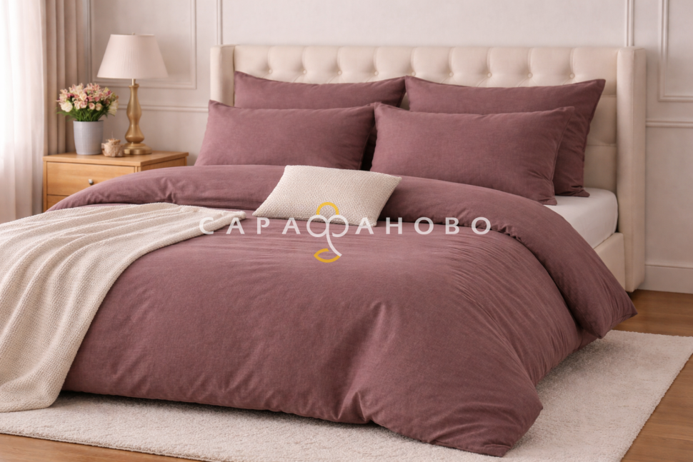 Ткань полулен гладкокрашеная 150 см 145 гр Шоколадный трюфель