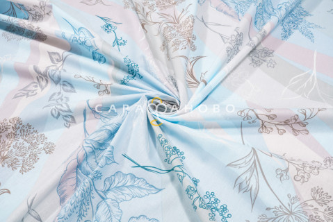 Ткань Поплин 220 см 115 гр рис Музыка ветра вид 1 (основа)