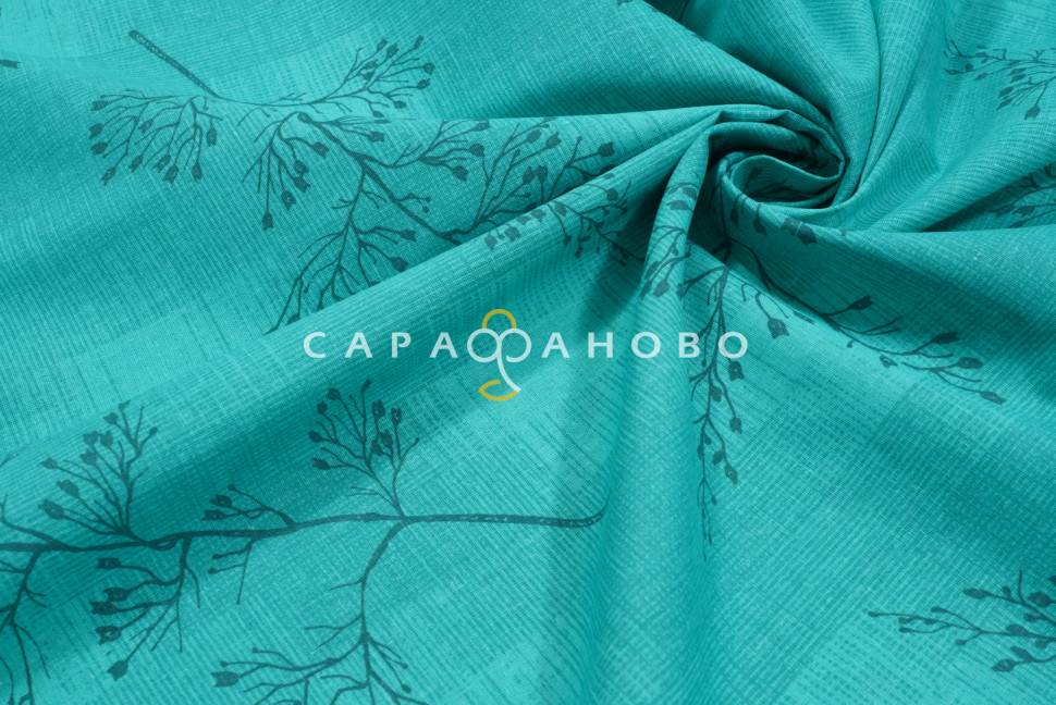 Ткань бязь 150 см 140 гр. рис 295 Ботаника вид 3/2