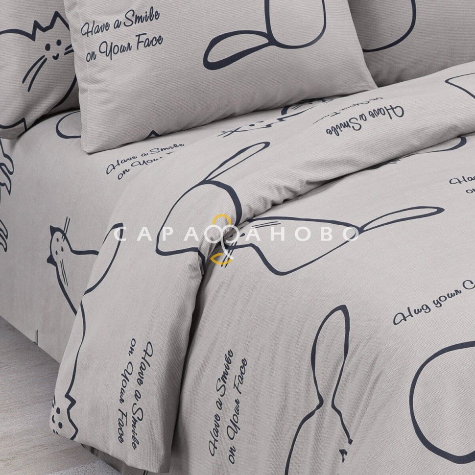 Ткань поплин 220 см 115 гр рис 13494\1 Cats