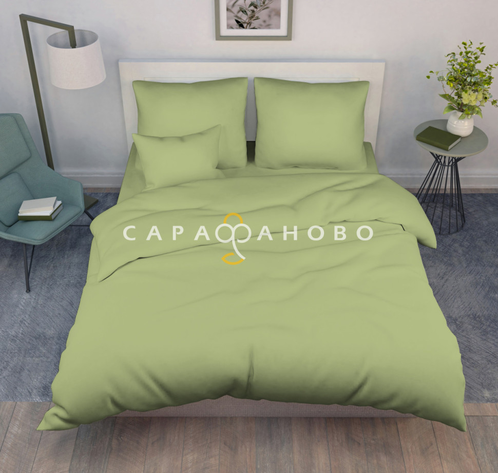 Ткань Поплин гладкокрашеный 220 см 102 гр цвет Олива