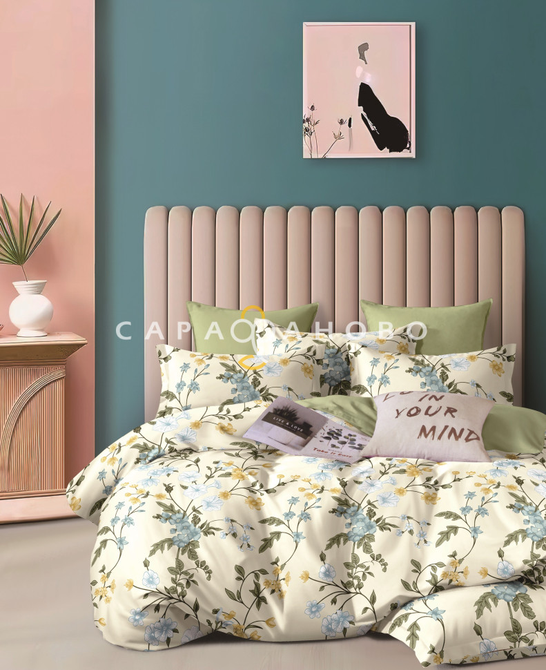 Ткань Сатин Твил набивной 235 см. 115гр. В рис. 166