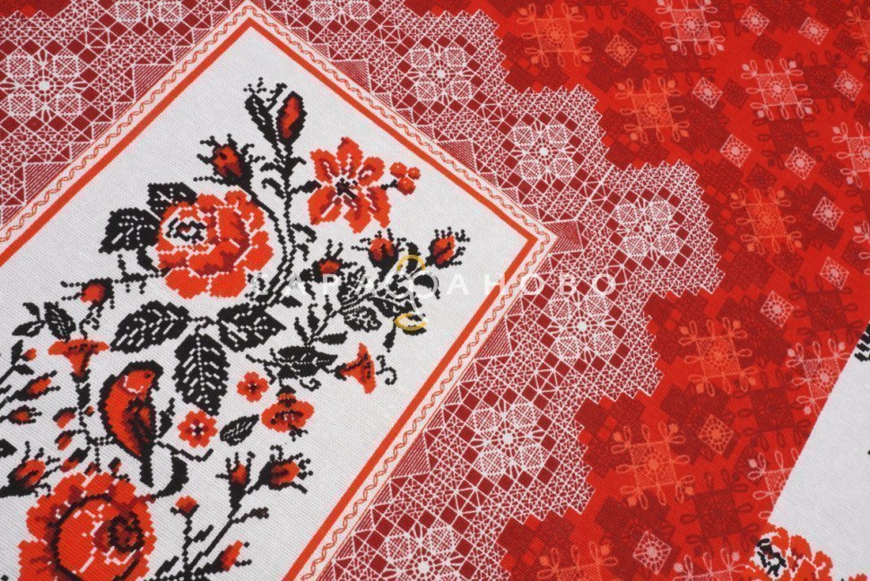 Ткань Рогожка 150 см рис. 11623-1 Свирель