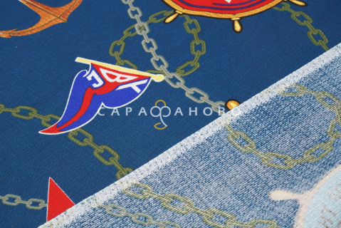 Ткань полотенечная 150 см рис. 12438-1 Яхт-клуб