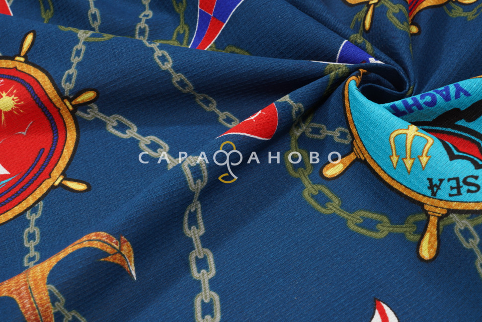 Ткань полотенечная 150 см рис. 12438-1 Яхт-клуб