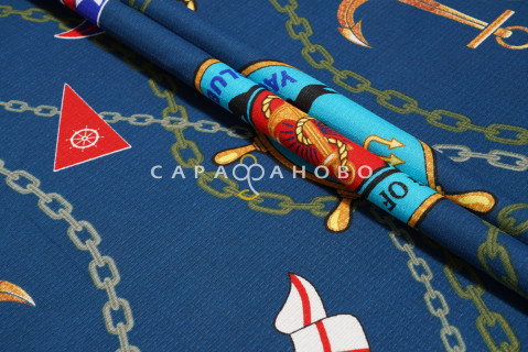 Ткань полотенечная 150 см рис. 12438-1 Яхт-клуб