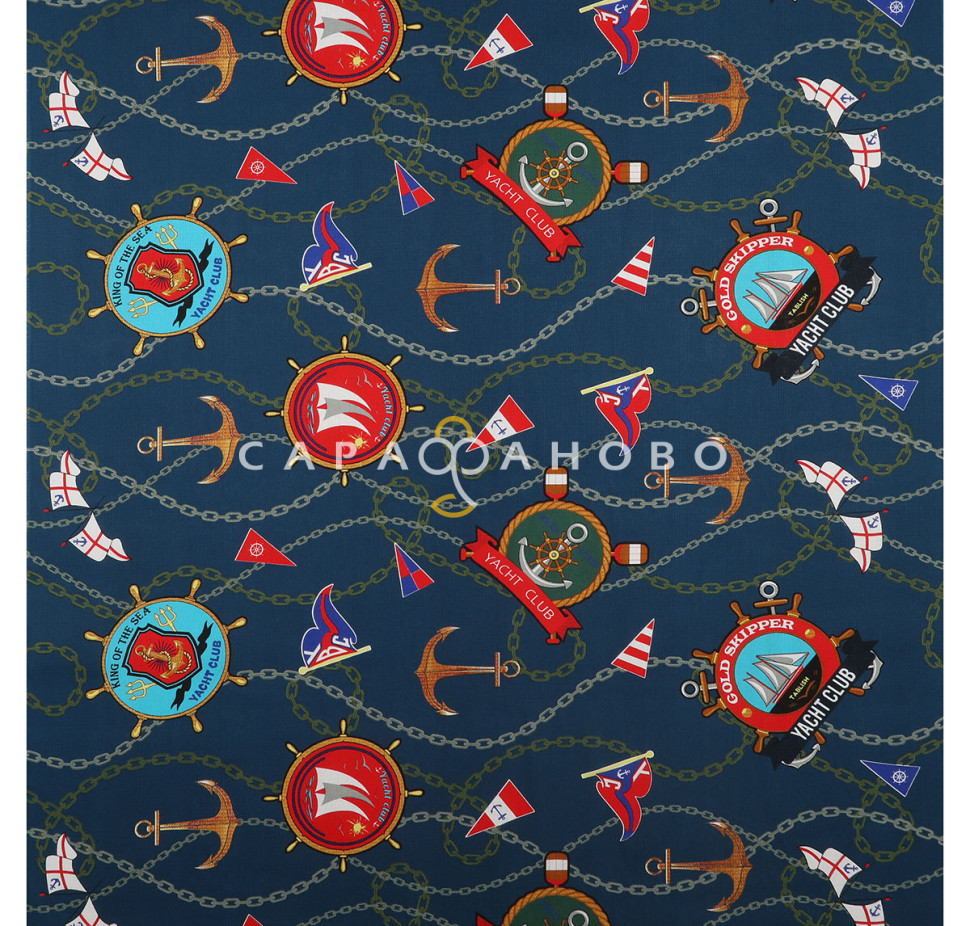 Ткань полотенечная 150 см рис. 12438-1 Яхт-клуб