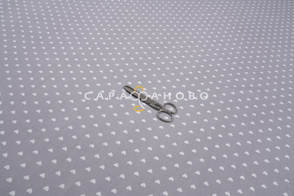 Ткань Бязь 150 см 120 гр Сердечки 1746-17