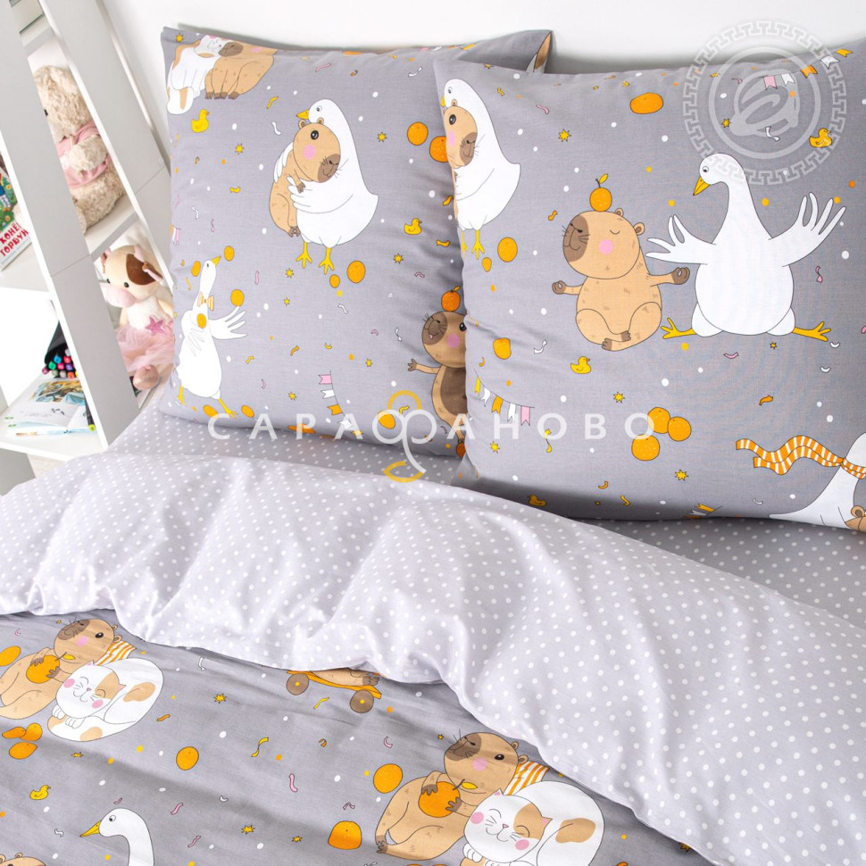 Ткань Бязь набивная 220 см 120 гр рис. Капигуси 13449-1