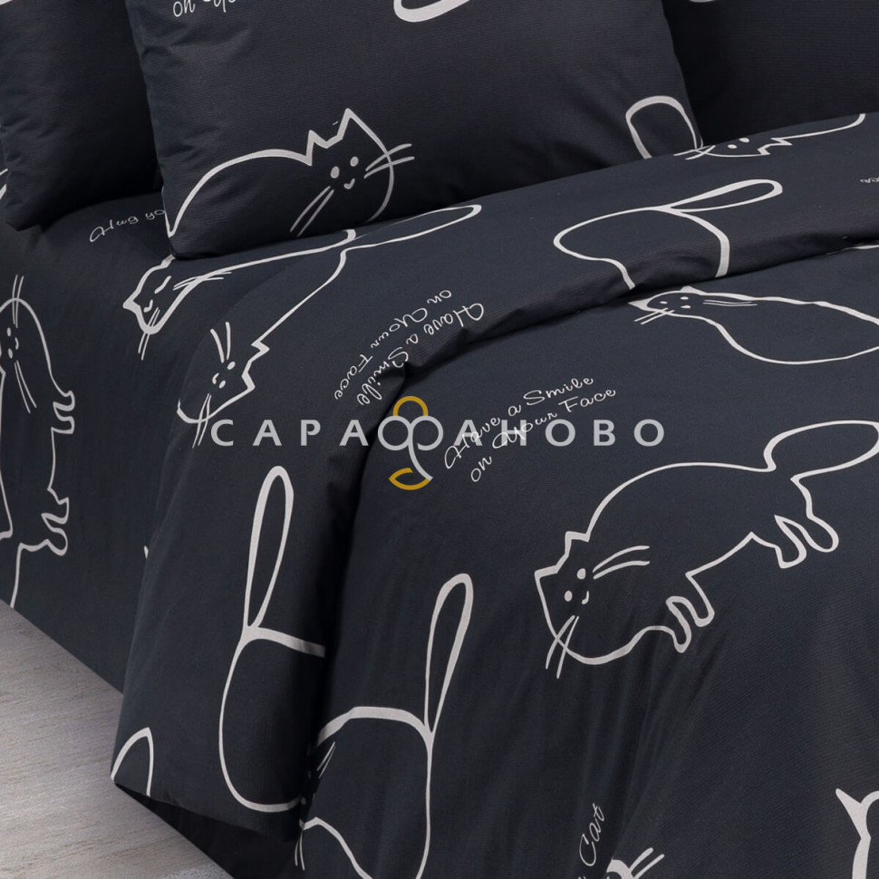 Ткань поплин 220 см 115 гр рис 13494\2 Cats