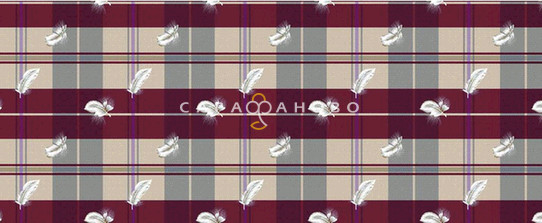 Бязь набивная 150 см ГОСТ рис Перышко 152-3 бордовый