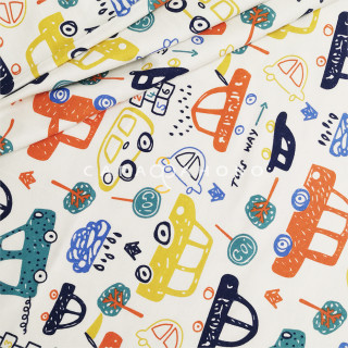 Ткань Теплый хлопок (Фланель) 180 см 170 гр диз Машинки