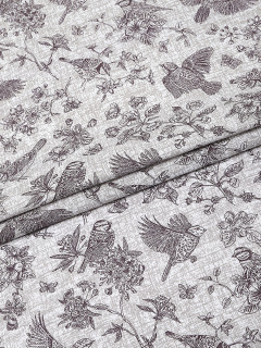 Ткань Рогожка 150 см 180 гр рис 1098-1 Райский сад