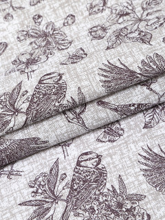 Ткань Рогожка 150 см 180 гр рис 1098-1 Райский сад