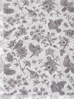 Ткань Рогожка 150 см 180 гр рис 1098-1 Райский сад