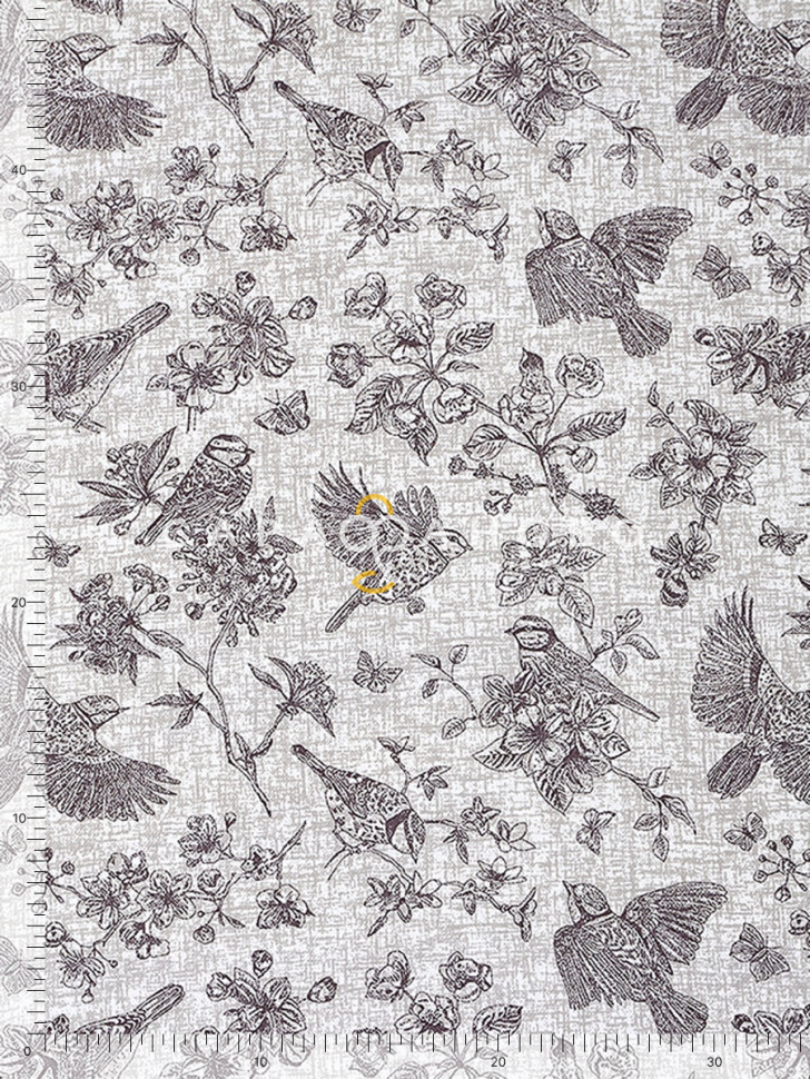 Ткань Рогожка 150 см 180 гр рис 1098-1 Райский сад