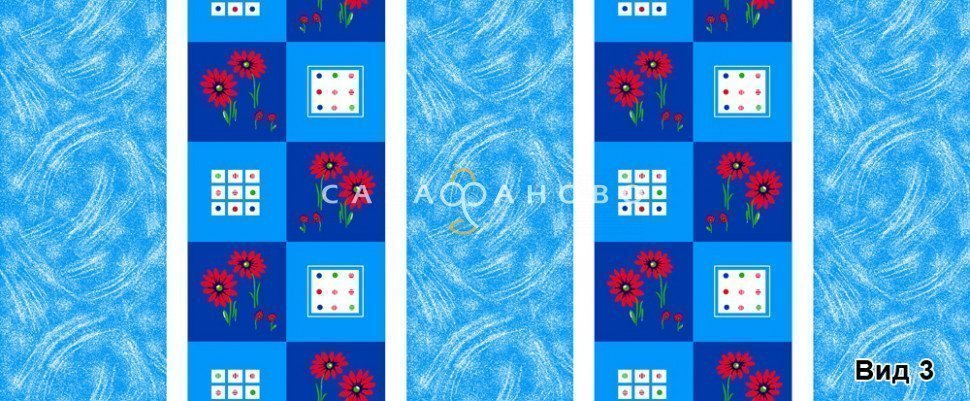 Бязь набивная 150 см 100 гр. рис 187 вид 3