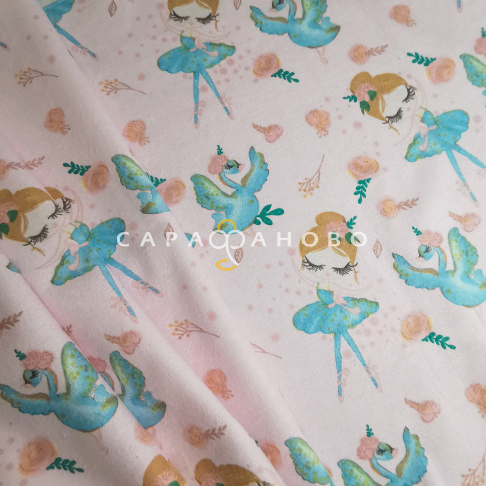 Ткань Теплый хлопок (Фланель) 180 см 170 гр диз Балерина