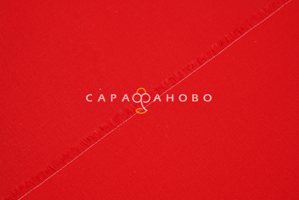 Ткань Саржа 150 см 240 гр №034 Красный